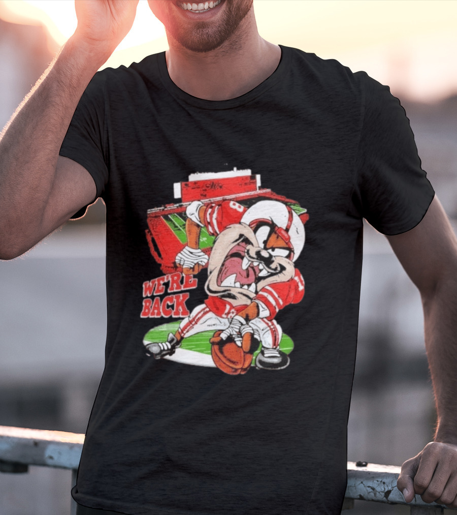 Taz Nebraska Cornhuskers We're Back Memorial Stadium Football T-Shirt