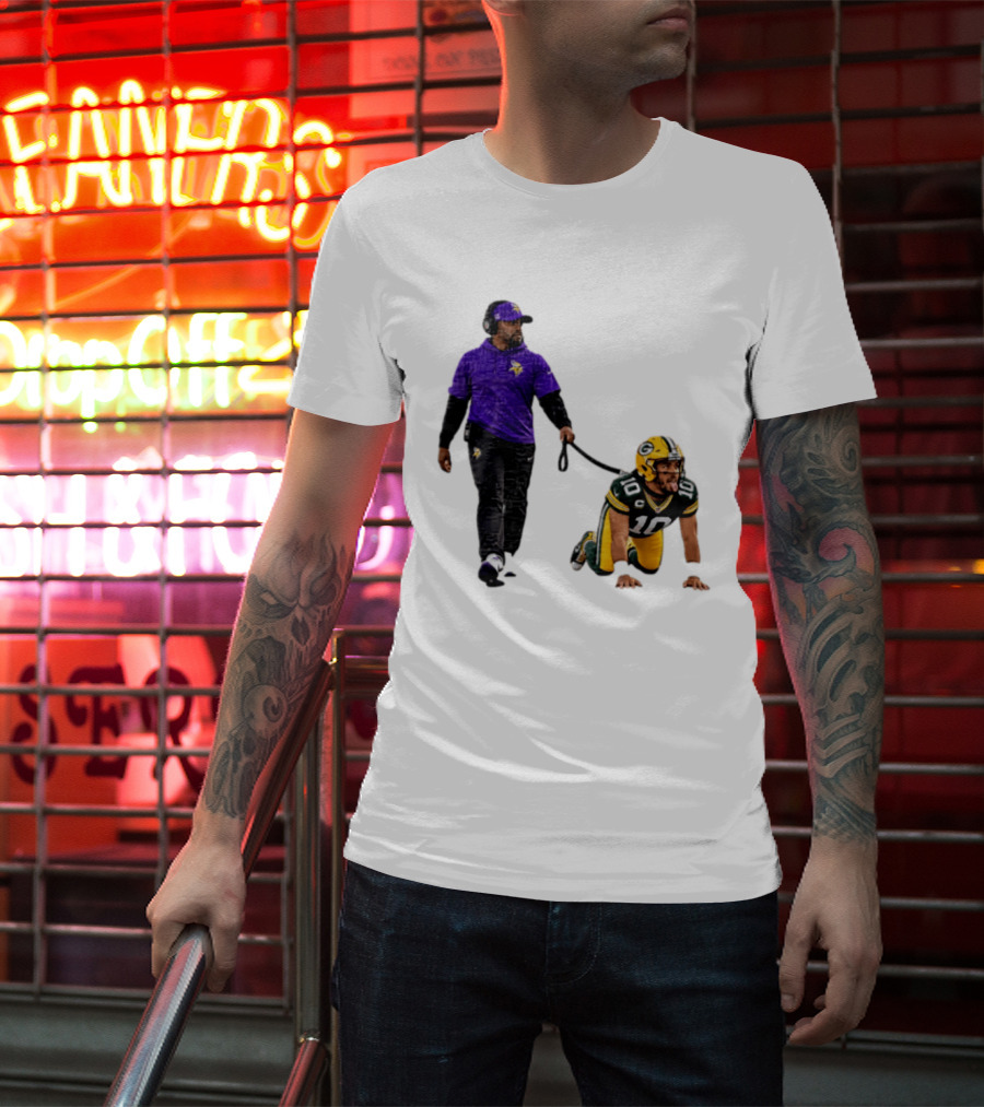 Brian Flores Minnesota Vikings Dominating Jordan Love Green Bay Packers NFL Meme T-Shirt