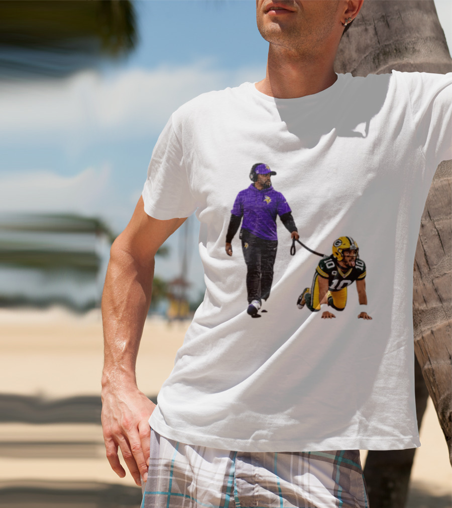 Brian Flores Minnesota Vikings Dominating Jordan Love Green Bay Packers NFL Meme T-Shirt