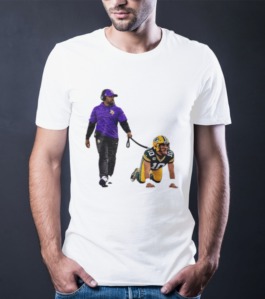 Brian Flores Minnesota Vikings Dominating Jordan Love Green Bay Packers NFL Meme T-Shirt