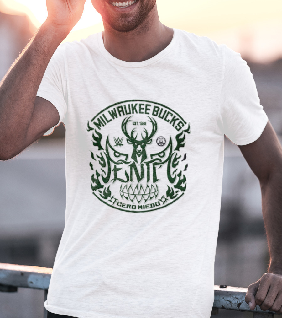 Cero Miedo Milwaukee Bucks Est 1968 Venom Tattoo T-Shirt