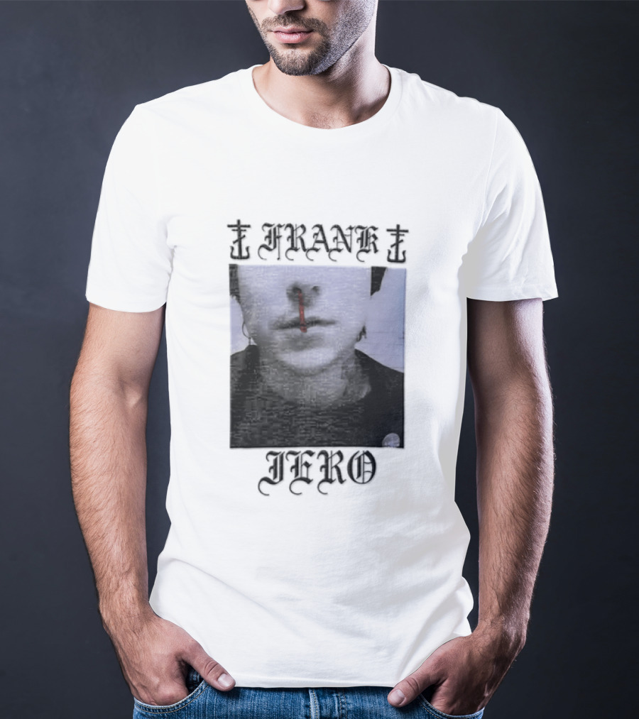 Franke Jero Dark Blue Aesthetic Nosebleed Art My Chemical Romance T-Shirt