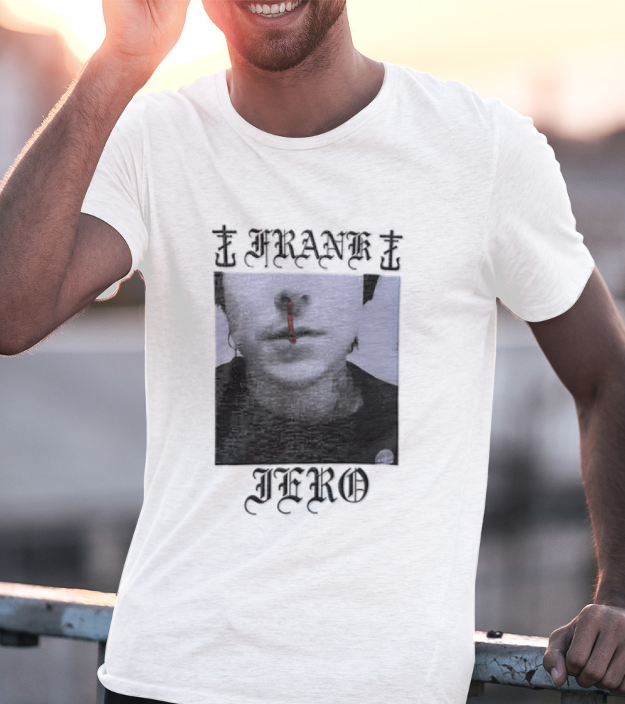 Franke Jero Dark Blue Aesthetic Nosebleed Art My Chemical Romance T-Shirt