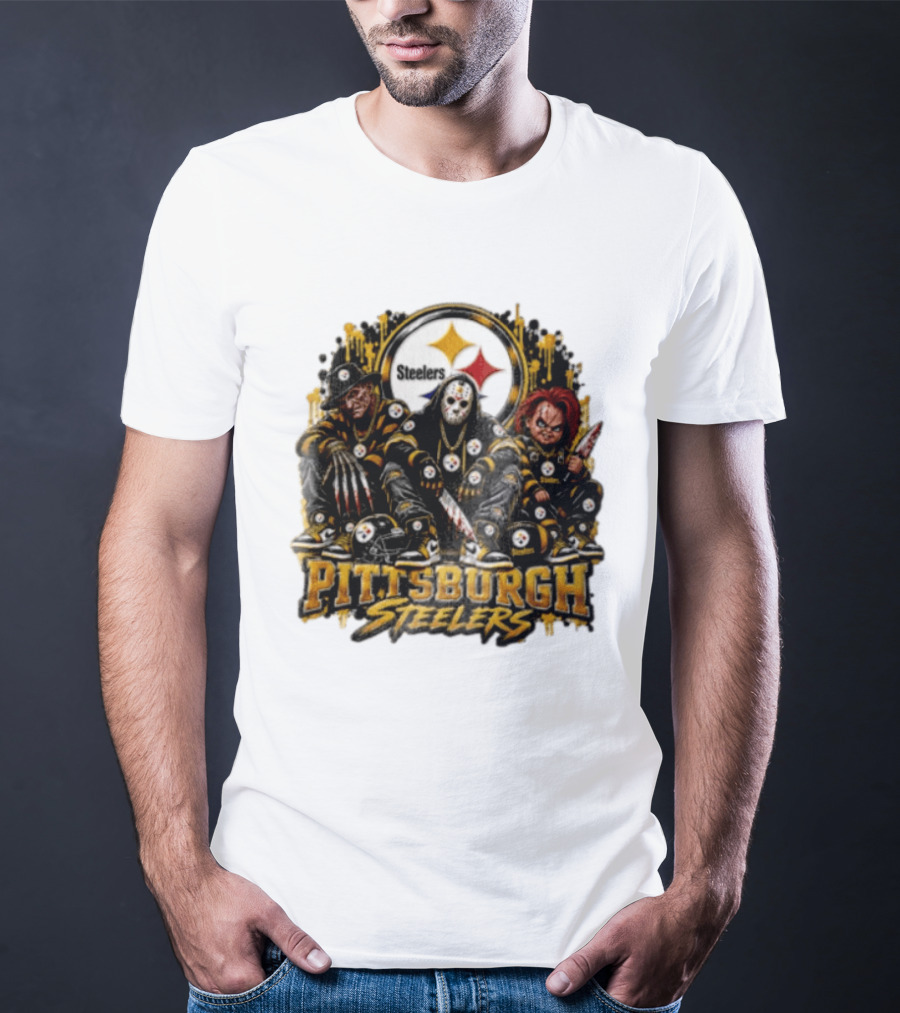 Freddy Krueger Jason Voorhees Chucky Steelers Halloween Pittsburgh T-Shirt