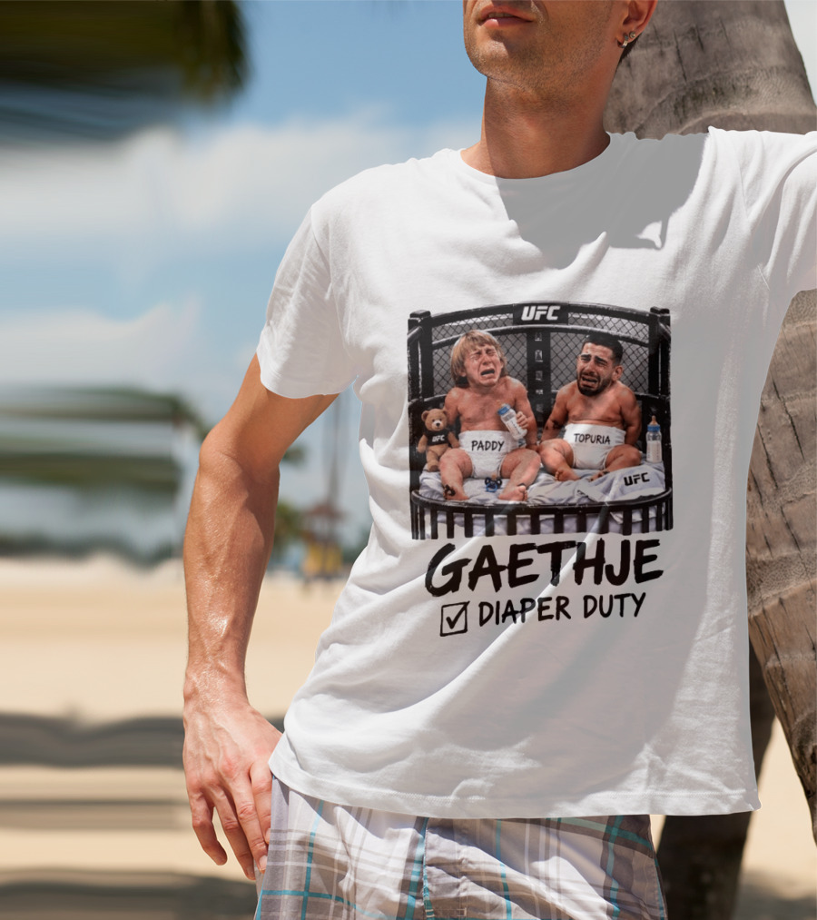 UFC Gaethje Diaper Duty Paddy Topuria Cage Fight T-Shirt