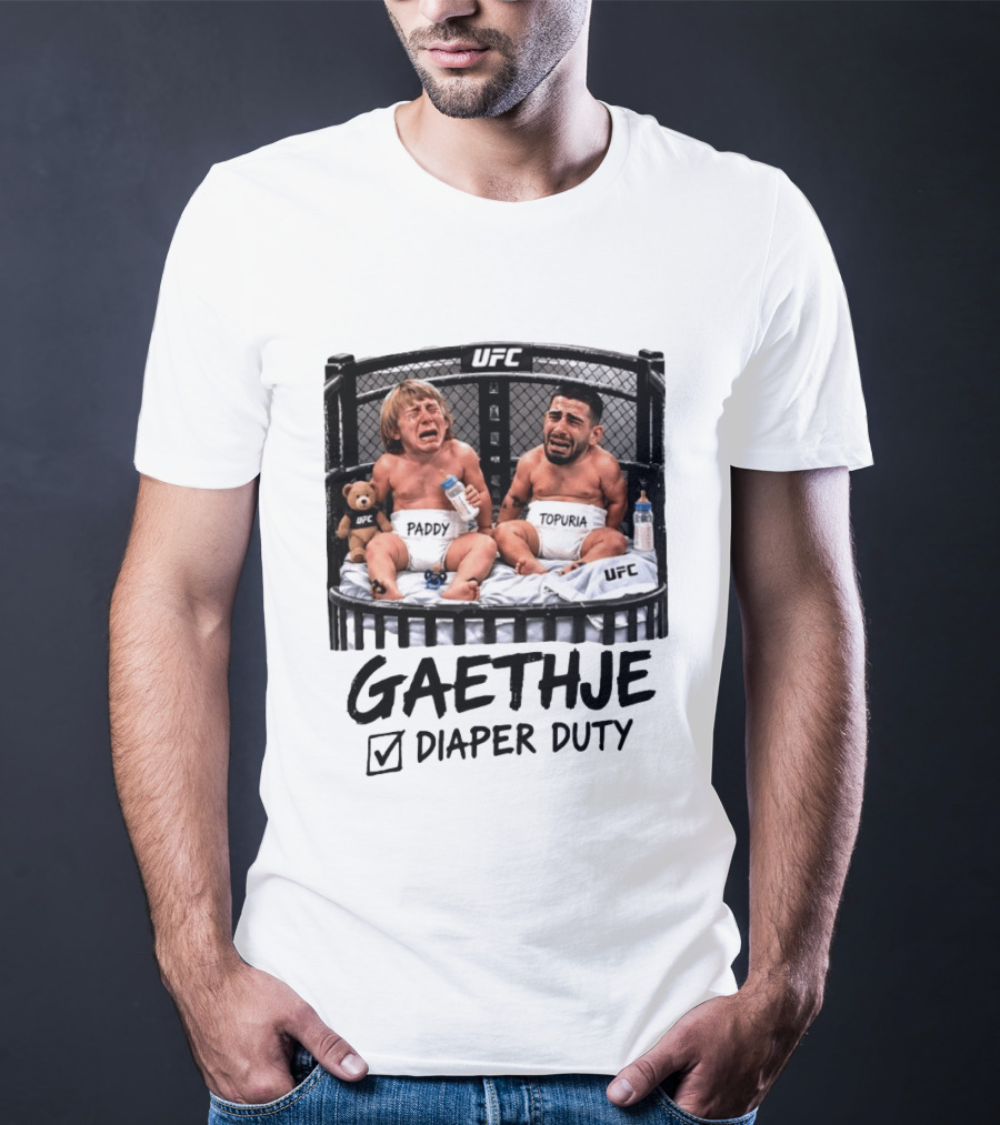 UFC Gaethje Diaper Duty Paddy Topuria Cage Fight T-Shirt