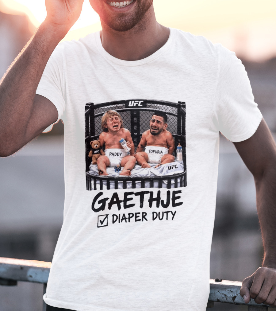 UFC Gaethje Diaper Duty Paddy Topuria Cage Fight T-Shirt