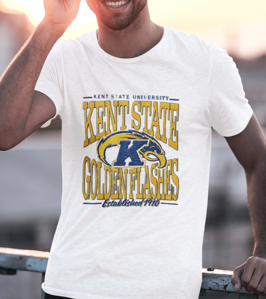 Kent State University Golden Flashes 1910 Blue Yellow Eagle T-Shirt