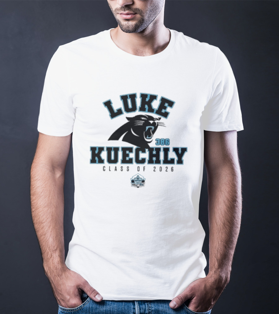 Luke Kuechly Panthers 386 Class Of 2026 Enshrinee Panthers T-Shirt