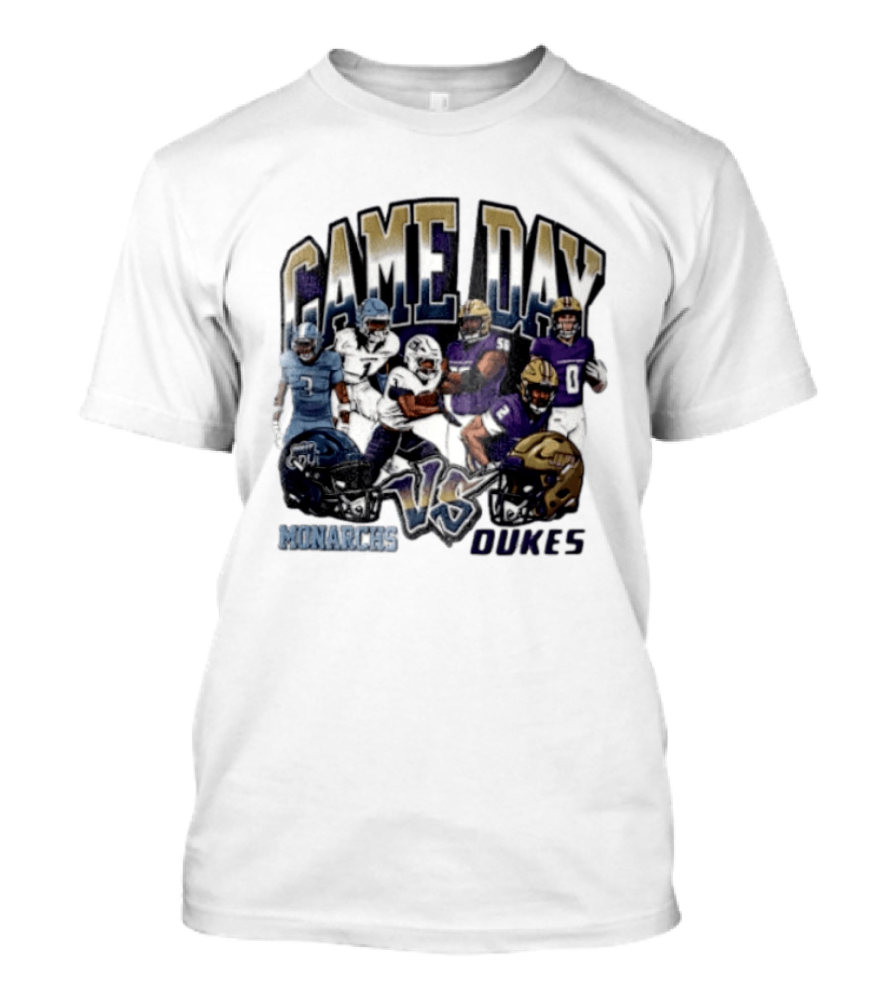 Old Dominion Monarchs Game Day Vs James Madison Dukes NCAA 2026 T-Shirt