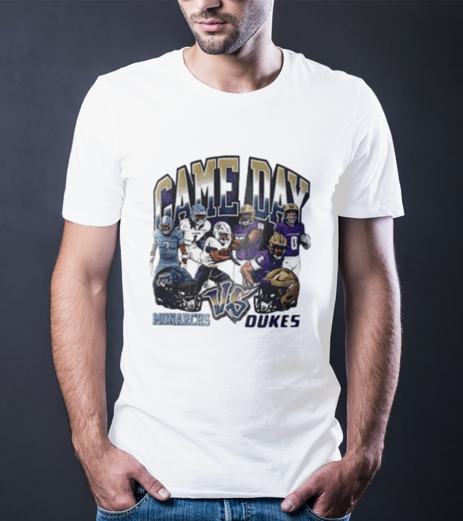 Old Dominion Monarchs Game Day Vs James Madison Dukes NCAA 2026 T-Shirt