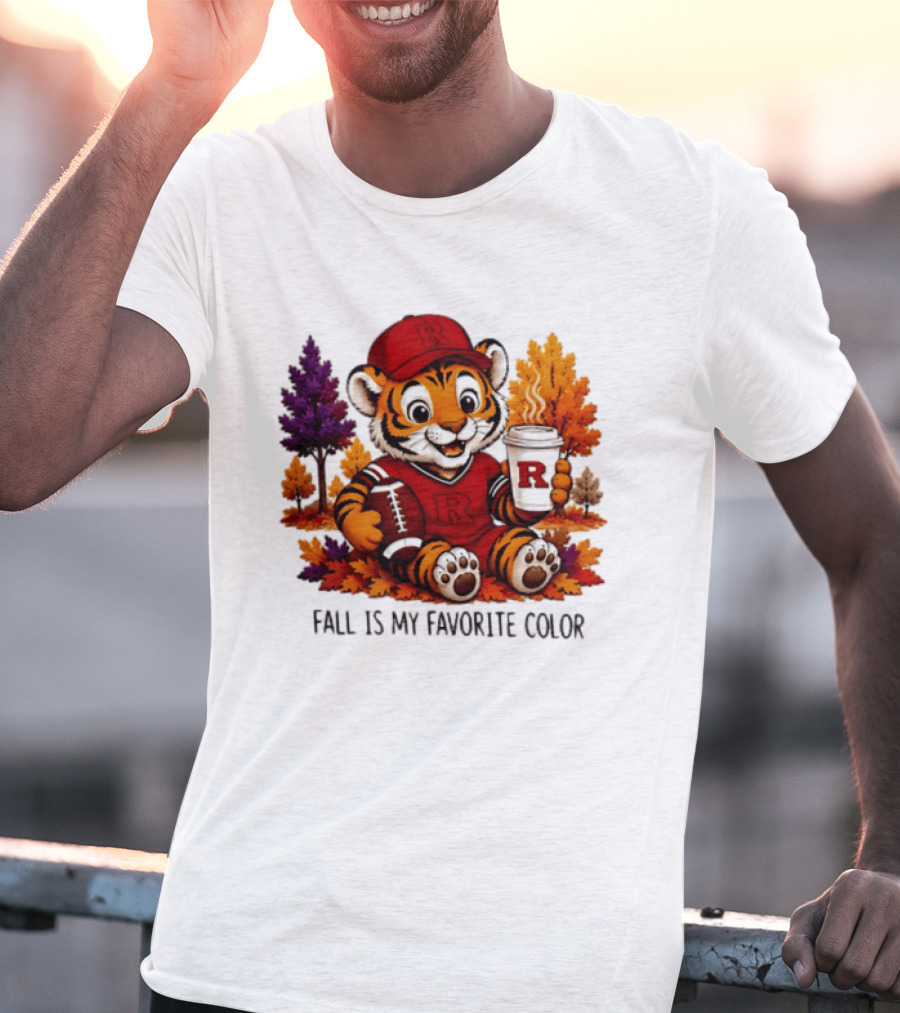 Rutgers Scarlet Knights Fall Is My Favorite Color Tiger Football 2026 T-Shirt