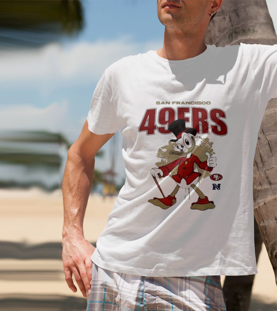 San Francisco 49ers Scrooge McDuck Crossover NFL Collaboration T-Shirt