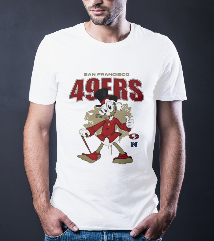 San Francisco 49ers Scrooge McDuck Crossover NFL Collaboration T-Shirt