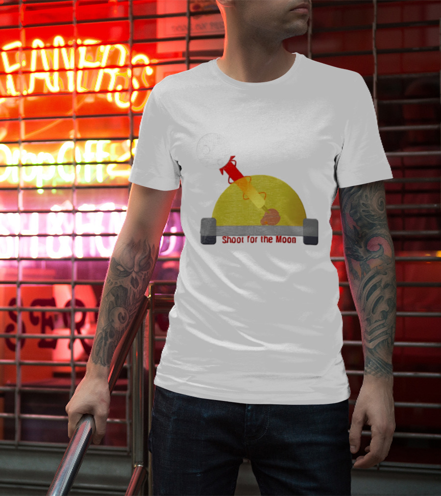 Shoot For The Moon Rocket Launcher Animation T-Shirt