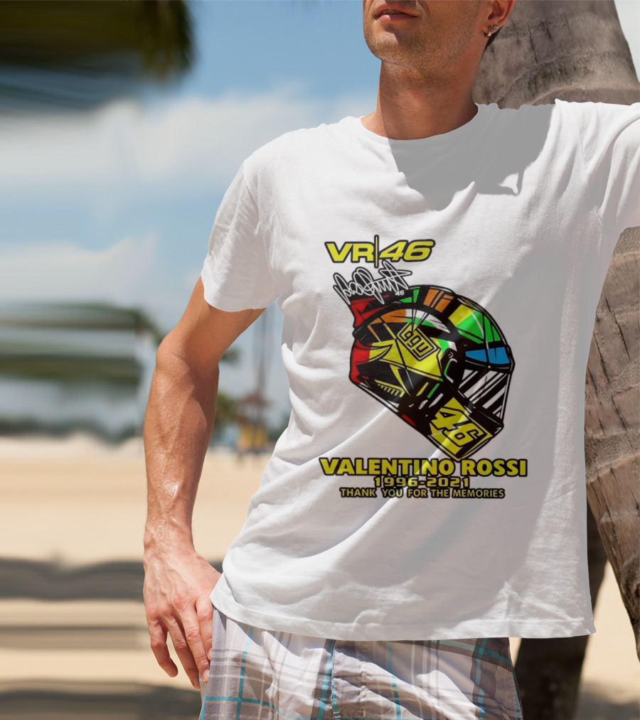 Valentino Rossi VR46 1996 2021 Thank You For The Memories Helmet T-Shirt