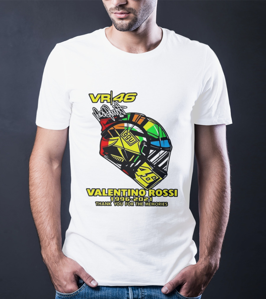 Valentino Rossi VR46 1996 2021 Thank You For The Memories Helmet T-Shirt