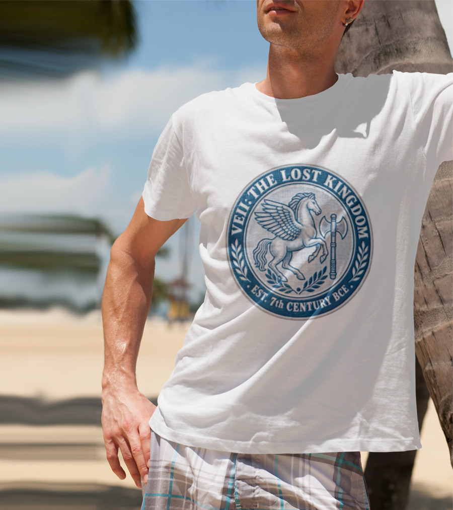 Veii The Lost Kingdom Est. 7th Century BCE Pegasus Horse Battle Axe T-Shirt