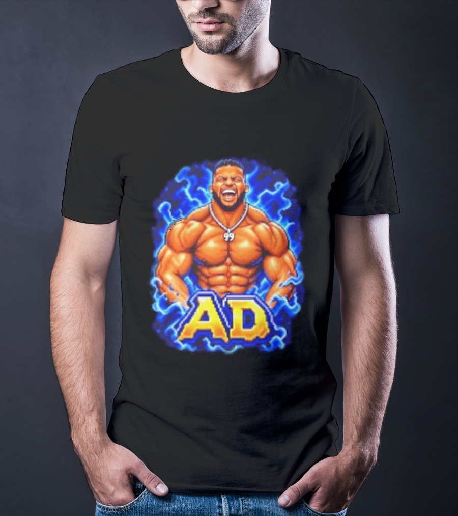 Aaron Donald AD Muscular Cartoon Style Los Angeles Rams 99 T-Shirt