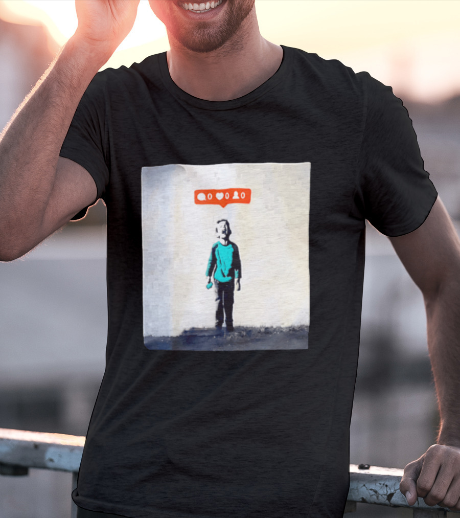 Boy With Zero Social Media Notifications And Screaming Expression T-Shirt