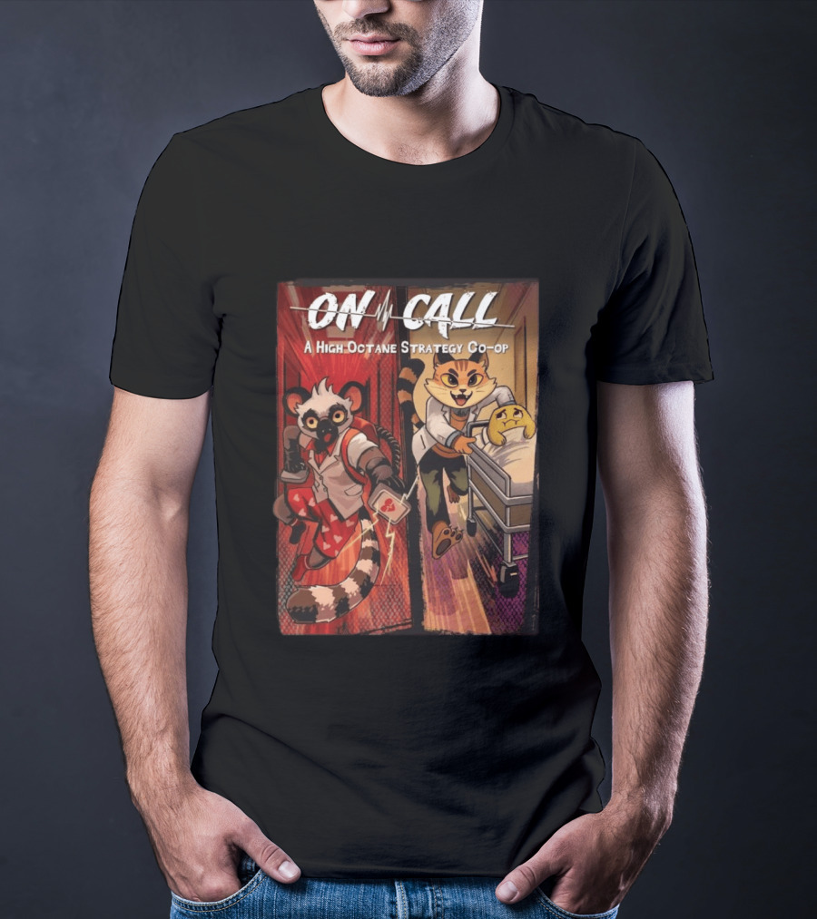 On Call A High Octane Strategy Co Op Lemur And Cat Doctors In Action T-Shirt