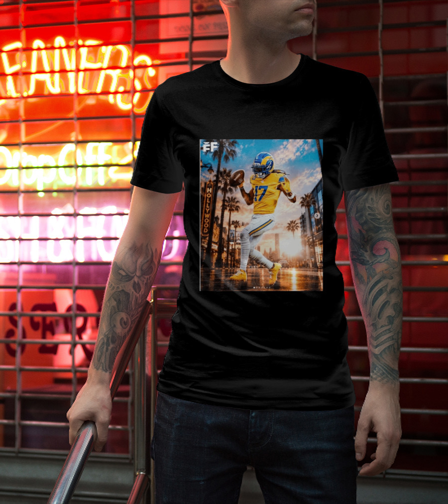 Los Angeles Rams Hollywood Davante Adams 17 Football Player T-Shirt