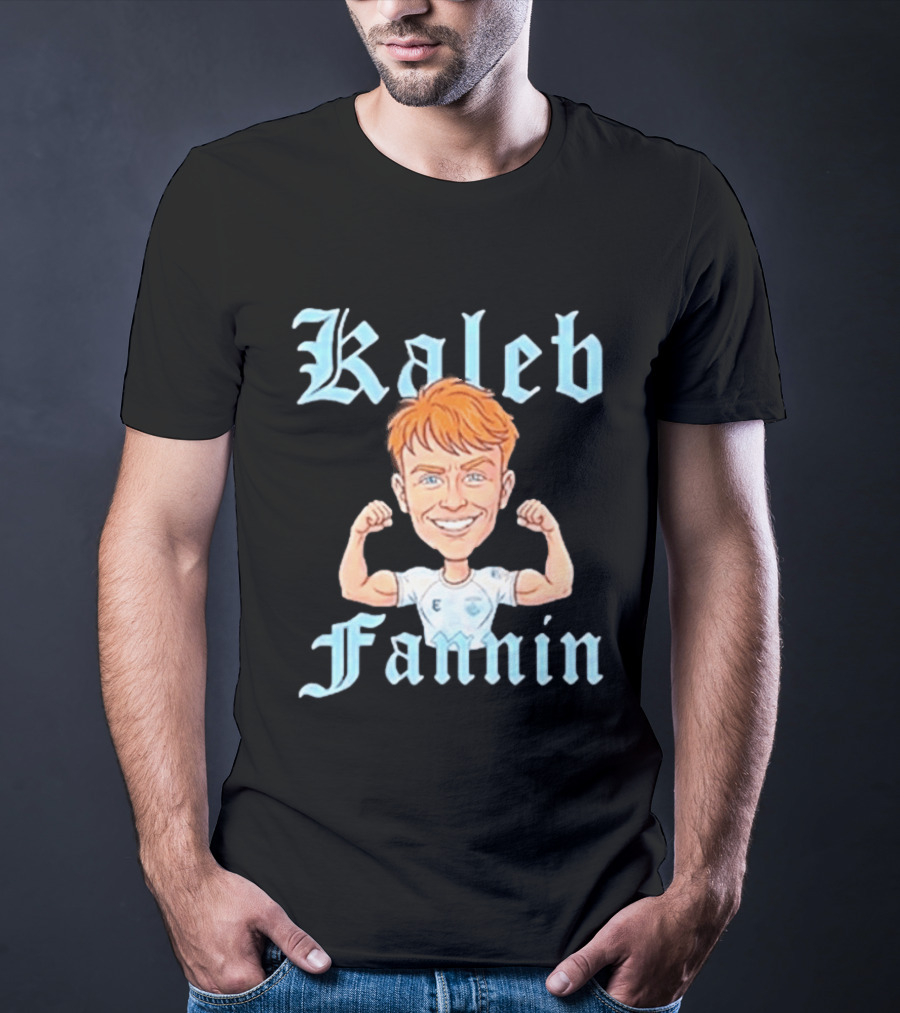 Kaleb Fannin Cartoon Character Flexing Muscles T-Shirt