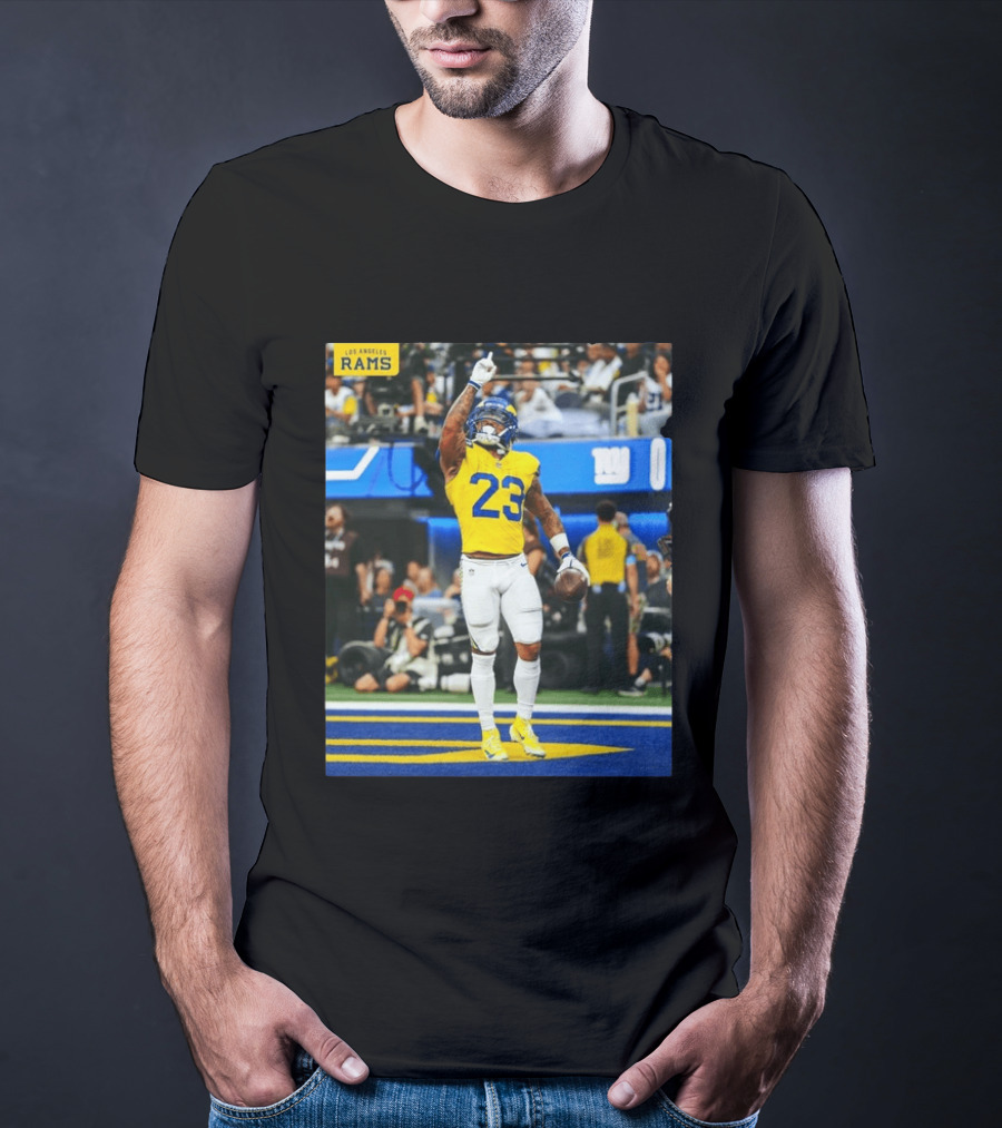 Los Angeles Rams Kamren Kinchens #23 NFL Football Jersey Celebration T-Shirt