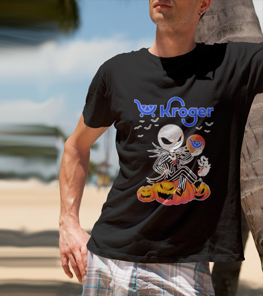 Kroger Jack Skellington Zero Halloween Pumpkin Balloons T-Shirt