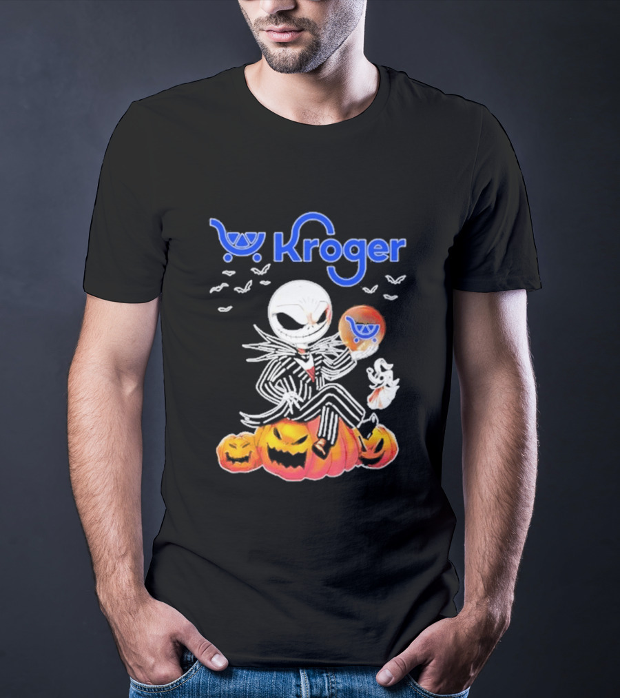 Kroger Jack Skellington Zero Halloween Pumpkin Balloons T-Shirt