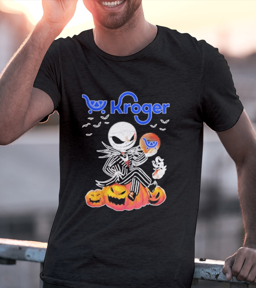 Kroger Jack Skellington Zero Halloween Pumpkin Balloons T-Shirt