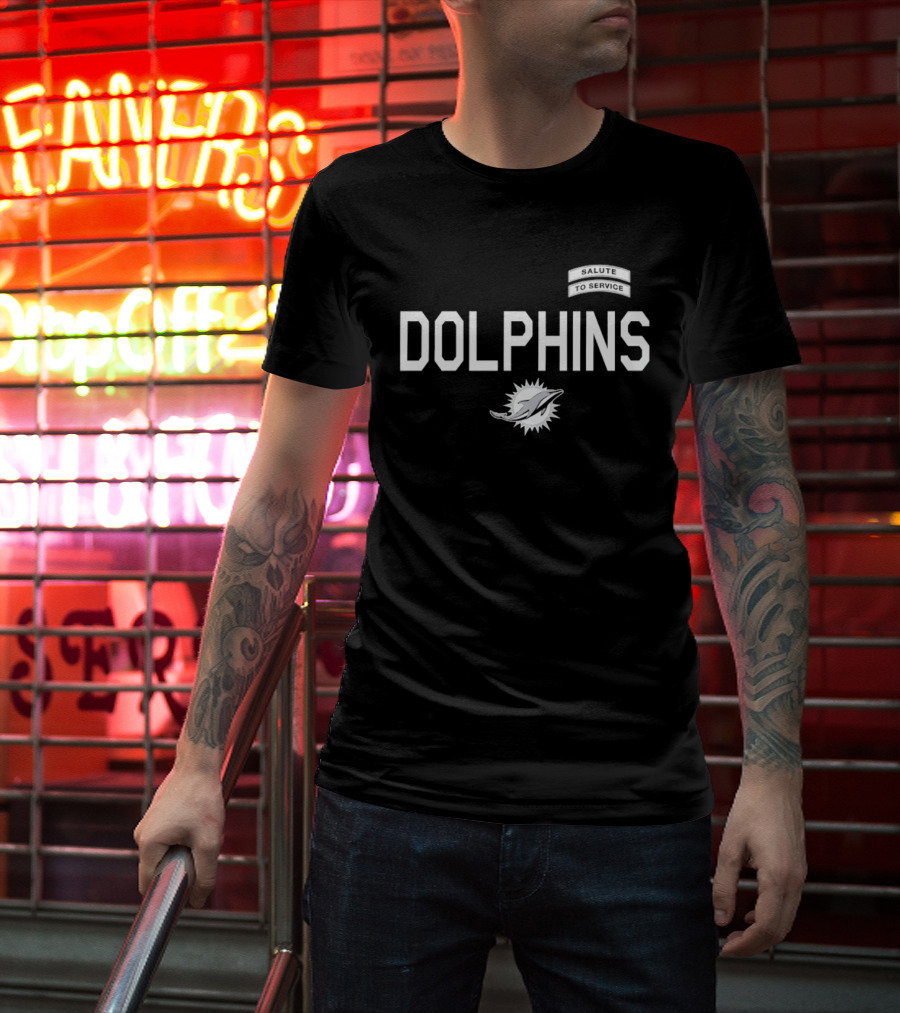 Miami Dolphins Salute To Service Dolphins Football T-Shirt