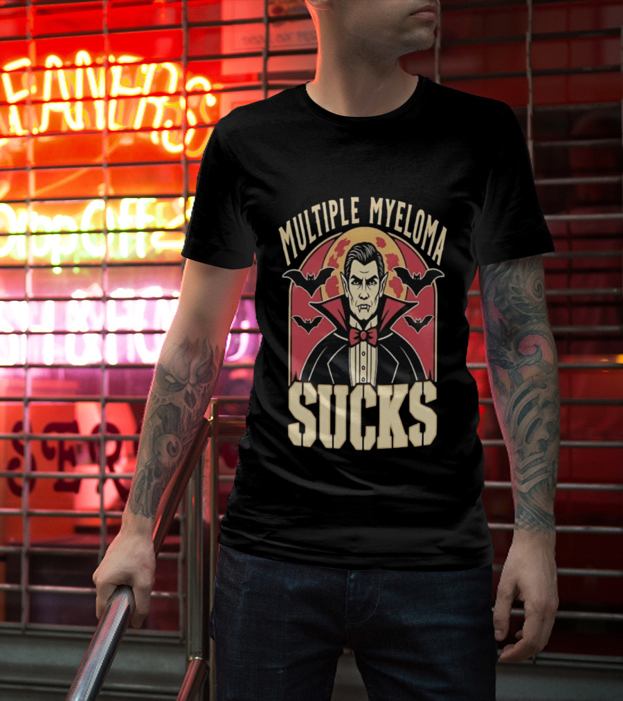 Multiple Myeloma Sucks Vampire Bats Awareness T-Shirt