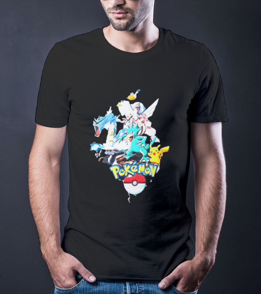 Pokemon Pikachu Gyarados Ralts Golduck Pelipper Dialga Poke Ball T-Shirt