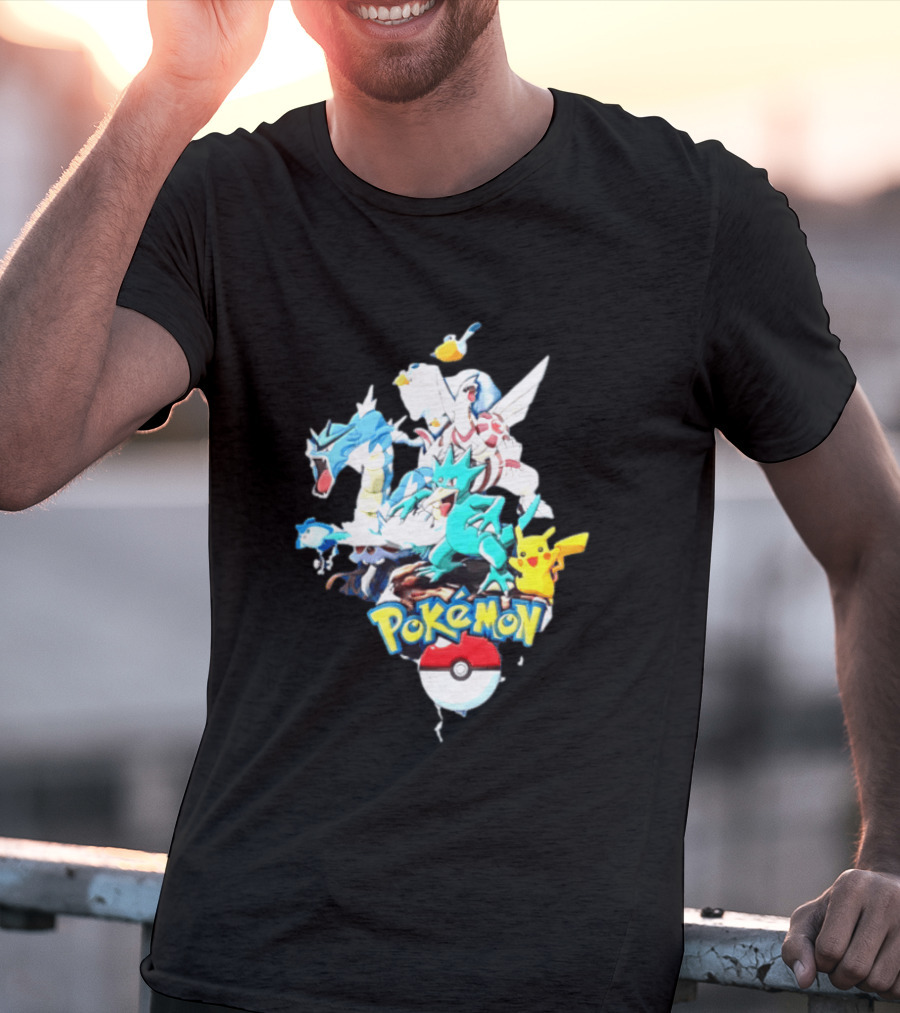 Pokemon Pikachu Gyarados Ralts Golduck Pelipper Dialga Poke Ball T-Shirt