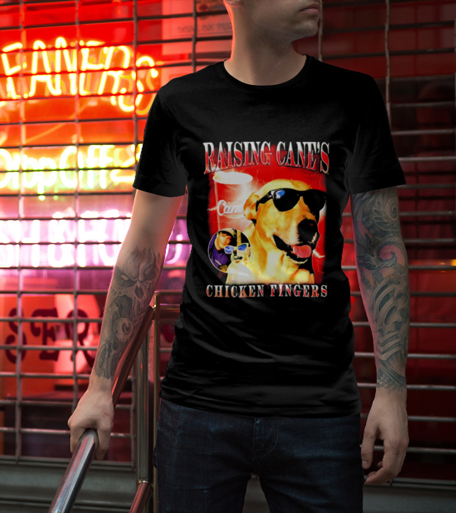 Raising Cane's Labrador Sunglasses Cup Chicken Fingers T-Shirt