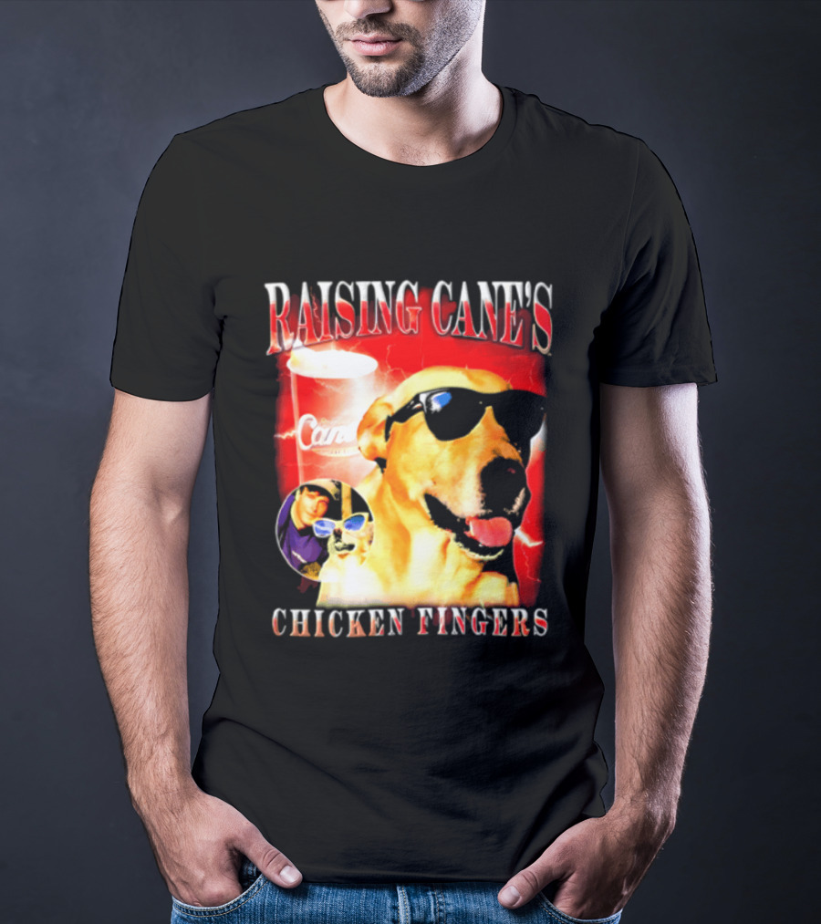 Raising Cane's Labrador Sunglasses Cup Chicken Fingers T-Shirt