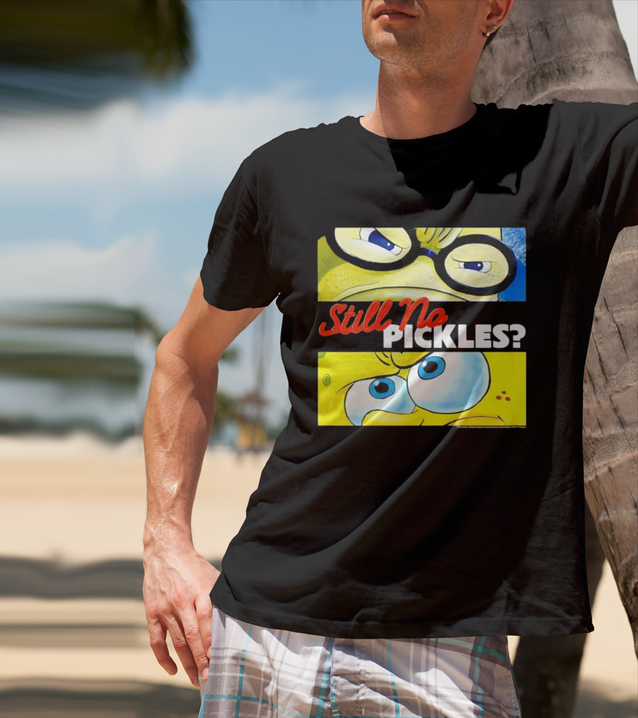 SpongeBob SquarePants Still No Pickles Nickelodeon Eyes Close Up T-Shirt