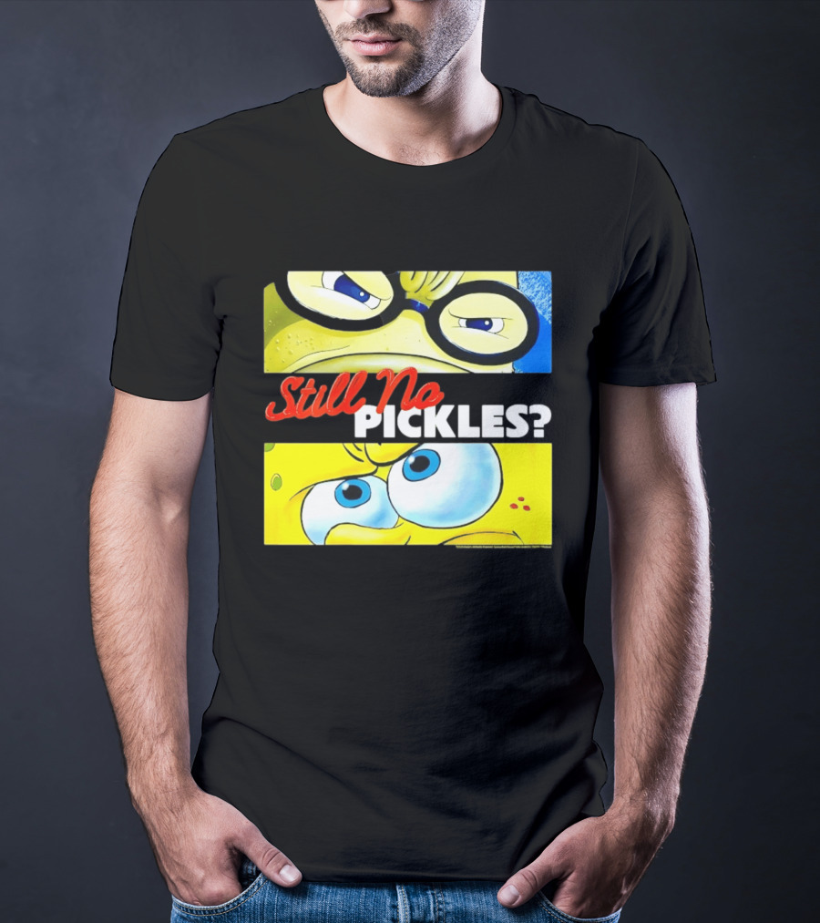 SpongeBob SquarePants Still No Pickles Nickelodeon Eyes Close Up T-Shirt