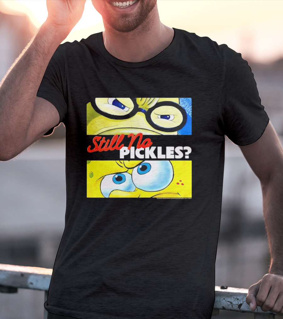 SpongeBob SquarePants Still No Pickles Nickelodeon Eyes Close Up T-Shirt