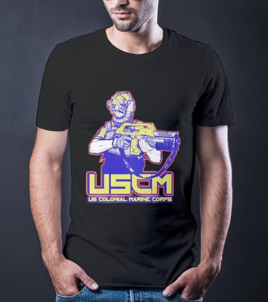 USCM US Colonial Marine Corps Alien Warrior T-Shirt