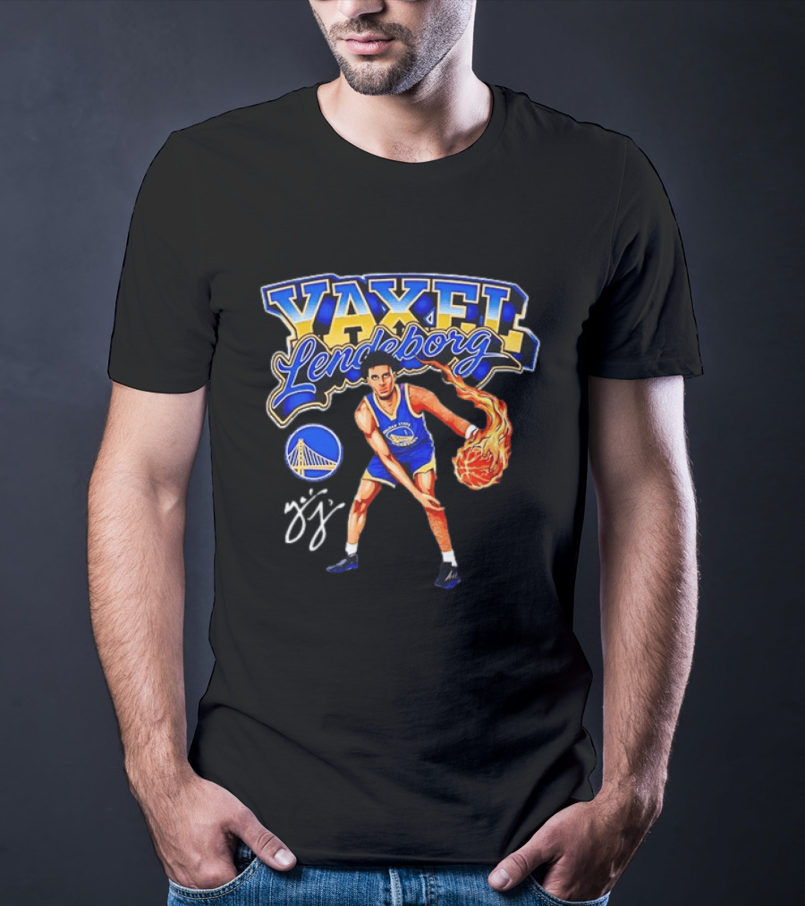 Vaxfi Lendeborg Golden State Warriors Basketball Flame Player T-Shirt