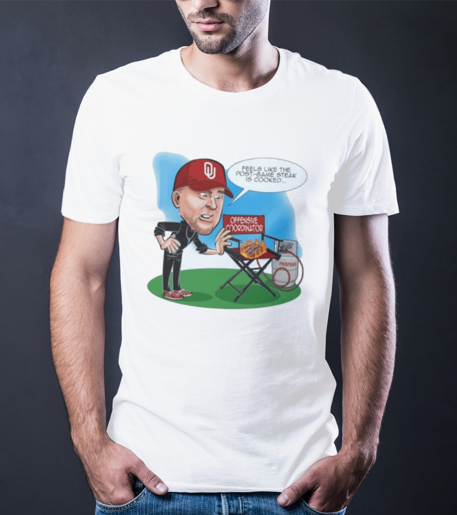 Brent Venables Oklahoma Sooners Offensive Coordinator Cartoon Steak Propane T-Shirt