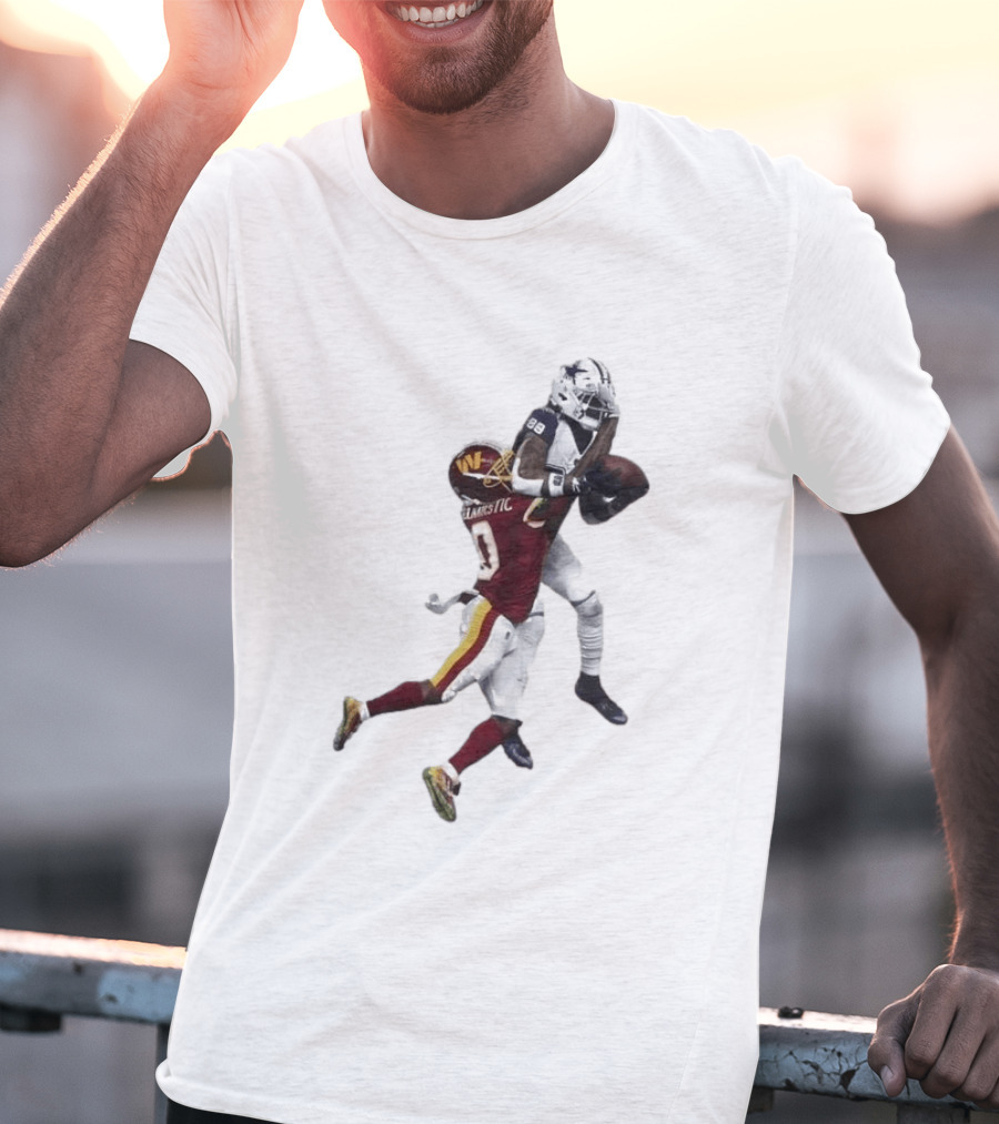Ceedee Lamb Dak Prescott Record Breaking Touchdown Dallas Washington Football Moment T-Shirt