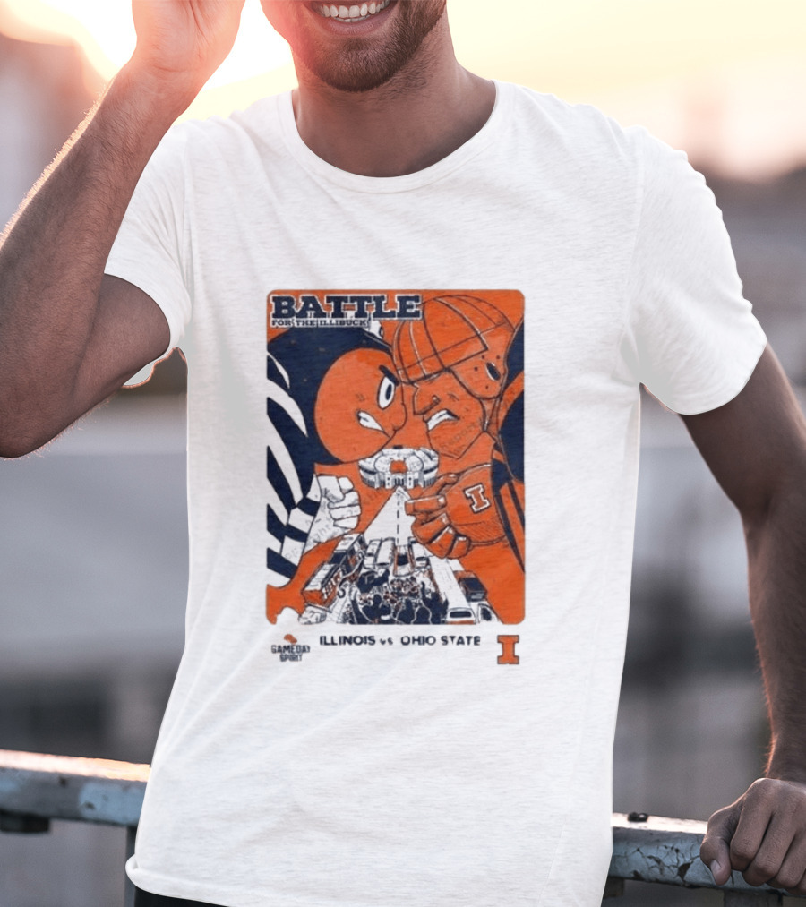 Battle For The Illibuck Illinois Vs Ohio State NCAA College Football 2026 Ohio Stadium T-Shirt