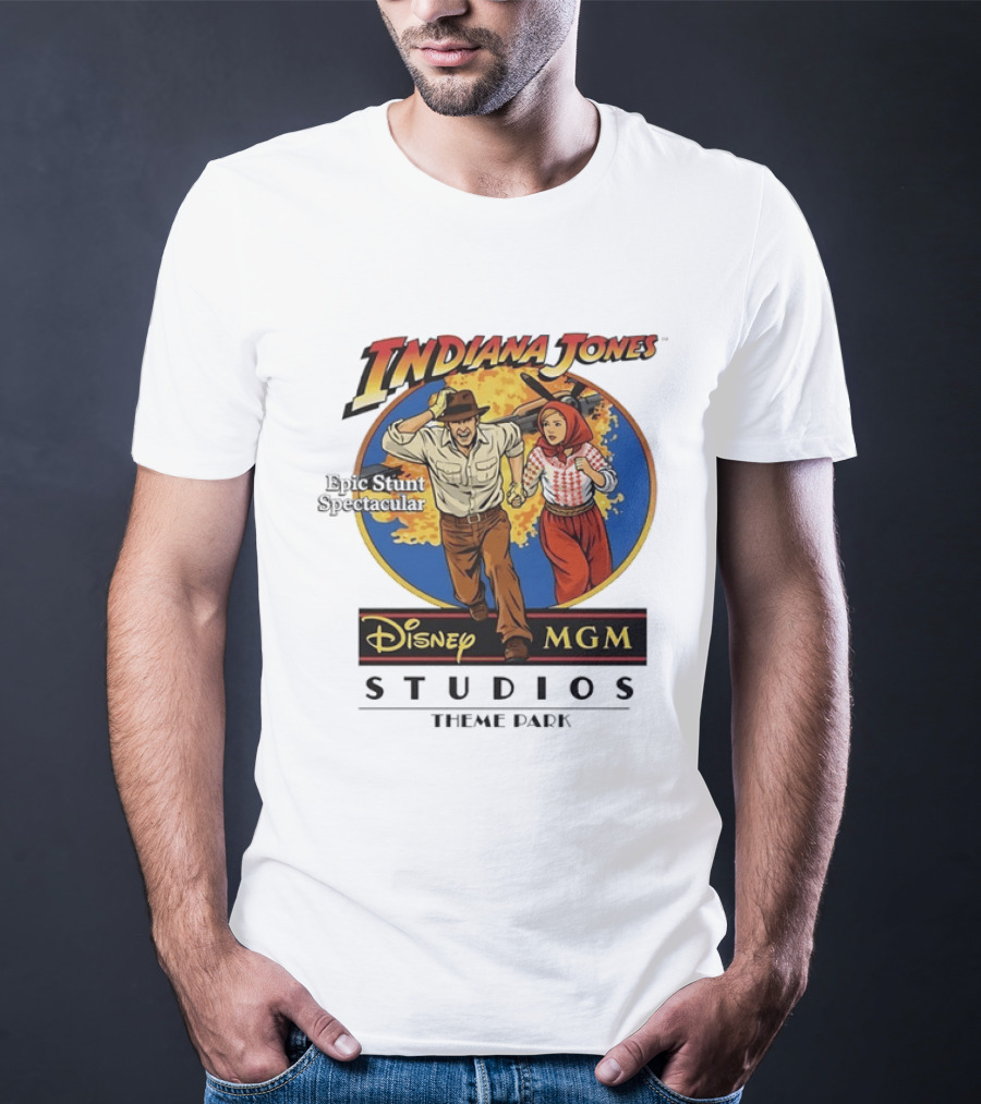 Indiana Jones Epic Stunt Spectacular Disney MGM Studios Theme Park T-Shirt
