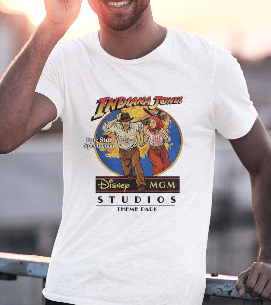 Indiana Jones Epic Stunt Spectacular Disney MGM Studios Theme Park T-Shirt