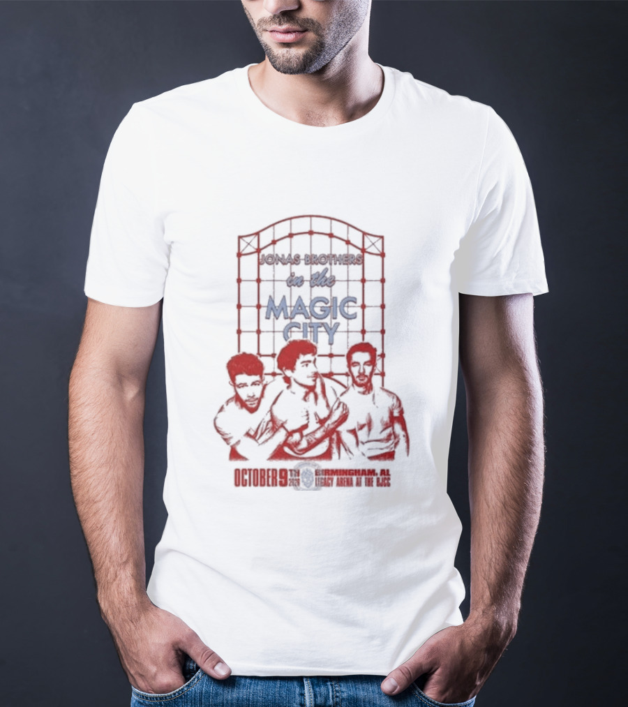 Jonas Brothers Burning Up Tour Birmingham Alabama Magic City T-Shirt