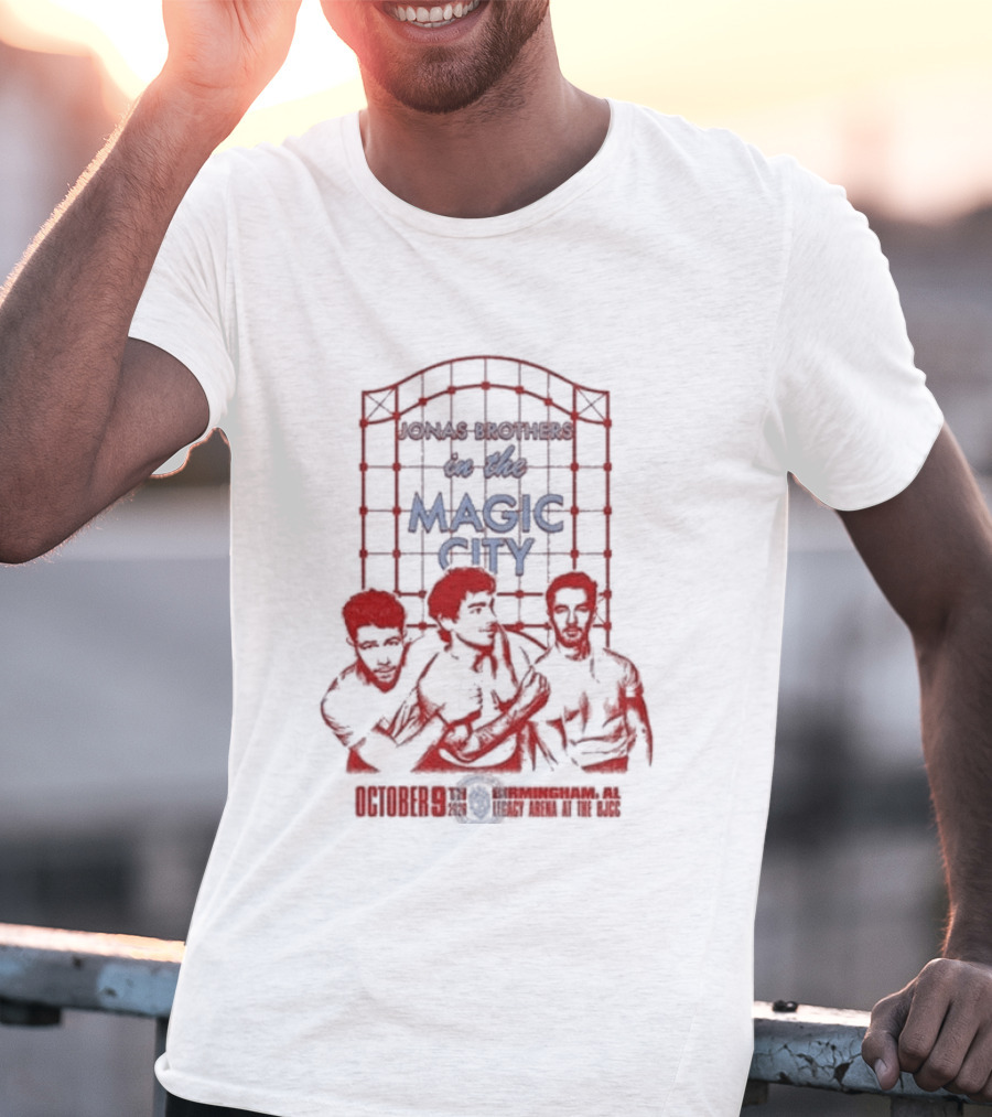 Jonas Brothers Burning Up Tour Birmingham Alabama Magic City T-Shirt
