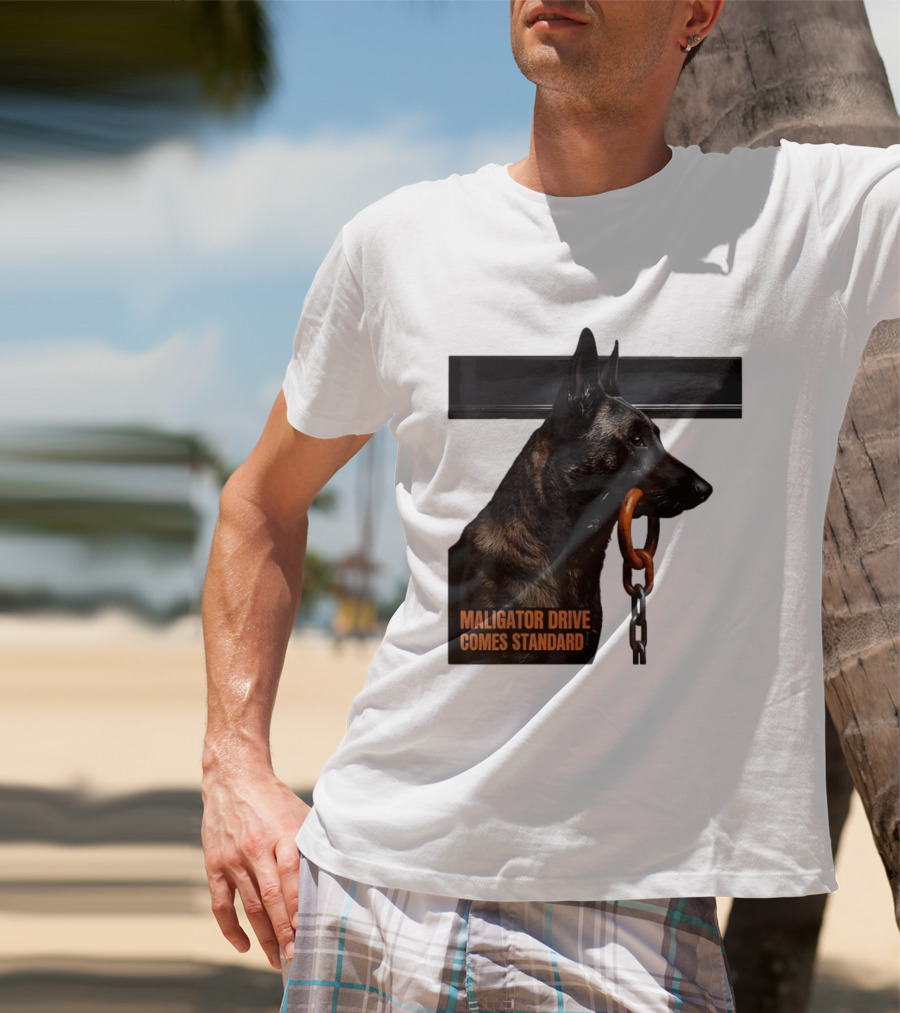 Maligator Drive Comes Standard Belgian Malinois Iron Bar Handler T-Shirt